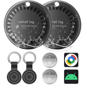 VornixorSarlshop-Smart Traceur GPS Android Lot de 2, Airtags Android, Fonctionne avec App Localiser, Smart Tag, Trova Oggetti Bluetooth, GPS Traker, Tracer GPS sans Abonnement pour Chiavi/Portefeuill - Neuf