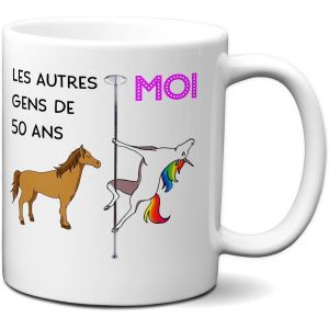 Eryi-Tasse Mug Cadeau Anniversaire 50 Ans Les Autres Gens Moi Licorne - Original Personnalisé - Neuf