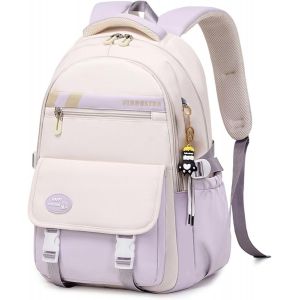 Cartable Fille Garcon Primaire Imperméable Sac a dos College Fille Adolescent Cartable CP Sac à dos de Voyage Femme Homme Nylon pour Filles de 9 à 16 Ans[T654] - Neuf