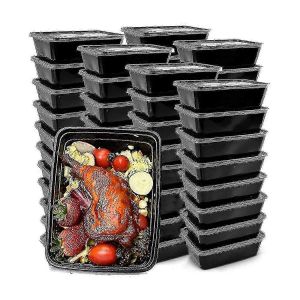 Paquet De 50 Contenants De Préparation De Repas Contenants Alimentaires Réutilisables À Emporter Boîtes À Bento En Plastique Stockage Des Aliments Déjeuner - Neuf