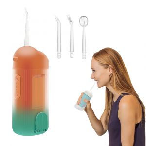 Hydropulseur Sans Fil Pour Appareils Orthodontiques, Avec R&eacute;servoir D'eau De 240 Ml, 3 Modes, 4 Embouts Et C&acirc;ble De Chargement Inclus. - Neuf