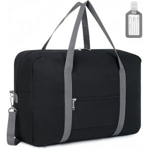 KALANKA-Flintronic Sac de Voyage, 40x20x25 Ryanair Bagage Cabine, Sac Cabine Avion Pliable, Sac à Main Oxford Imperméable, Sac de Weekend pour Bagages Sport Camping pour Homme Femme - Neuf