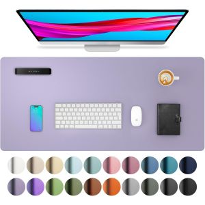 DDA-sous-Main, Tapis de Bureau en Cuir PU, Tapis de Souris, Protection de Bureau antidérapante, Bloc-Notes de Bureau étanche pour Le Bureau et la Maison (80 cm x 40 cm, Lavande) - Neuf
