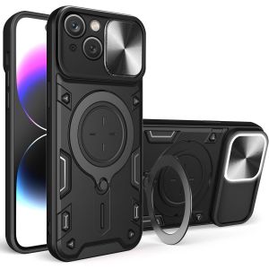 Yiscase Coque Pour Galaxy Z Fold 5 Avec Anneau De Support Rotatif | [Compatible Avec Magsafe] Coque Antichoc Avec Housse D'appareil Photo Coulissante | Étui Magnétique Pour Support De Voiture - Neuf