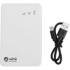 ASFASFq-Goshyda Hotspot WiFi Mobile, Routeur WiFi Portable 4G LTE, Routeur Modem WiFi de Poche Haute Vitesse 10 000 MAh 300 Mbps avec Emplacement pour Carte SIM, Partage jusqu'à 10 Utilisateurs - Neuf