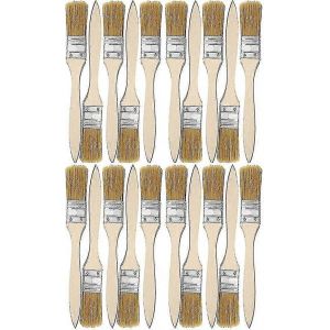 Paquet de 20 pinceaux à manche en bois pour meubles muraux,ensemble d'outils de décoration d'artiste de 25 mm de large - Neuf