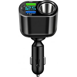 TIANYI-4 en 1 Chargeur Allume Cigare USB, 90W Multiprise Allume Cigare 12V/24V, 66W Charge Super Rapide Type C PD 30W, Adaptateur Allume Voiture USB Double 3.1A pour iPhone 16/15/14, iPad, Samsung Ga - Neuf