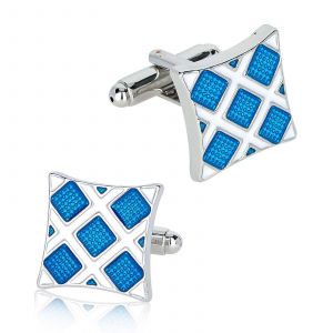 Boutons De Manchette En Cristal Bleu Pour Homme, Accessoires De Mariage Et De C&iquest;&iquest;R&iquest;&iquest;Monie Plaqu&iquest;&iquest;S Argent, Design &iquest;&iquest;L&iquest;&iquest;Gant, Cadeau Pour Lui - Neuf