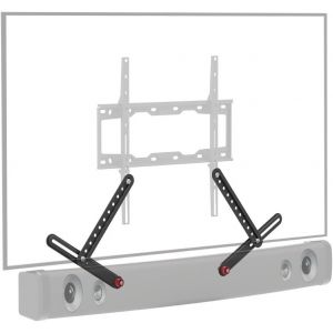 Support Universel pour Barre de Son, Support réglable pour Montage au-Dessus ou sous la TV, Tailles 13¿200 cm, s'adapte à la Plupart des Barres de Son jusqu'à 6,4 kg, Montage Facile, Noir - Neuf