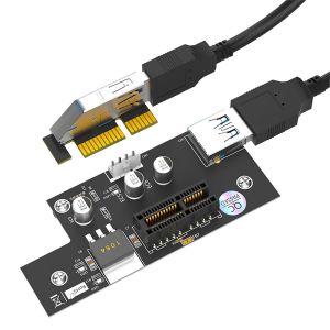 Carte Riser Pci Express Pci-E 1x &Agrave; 1x/4x/8x/16x De Haute Qualit&eacute; Avec Coussinets Magn&eacute;tiques - Neuf