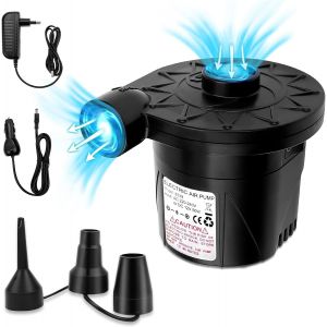 Chenquansarl-Pompe Électrique, Gonfleur Electrique 2 En 1 Rapide Pour Gonflage/Dégonflage, Pompe Matelas Gonflable Avec 3 Buses Pour Matelas Pour Camping Coussin, Matelas, Lit, Bateau, Bouée - Neuf