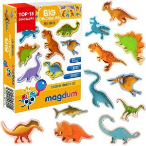 Mdy-15 Pcs Dinosaure Aimant Enfant - Animaux Magnetique - Magnet Enfant - Jeux Aimanté Enfant - Magnet Frigo Enfant - Jeu Magnetique Enfant - Animaux Aimantés Magnétique Enfant- Magnet Animaux - Neuf