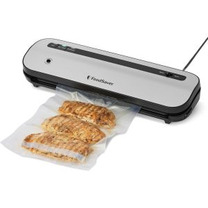 LETNERNY-Emballeuse Sous Vide Compacte - Fraîcheur Garantie JusquÀ 5X Plus Longtemps* - 50% + Compacte** - 1 Rouleau (28 Cmx2,43 M), 2 Sacs À Sceller (0,94 L), 2 Sacs À Zip (0,94 L) - Vs1290X - Neuf