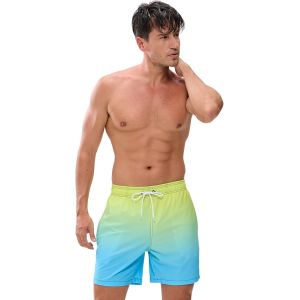 Tzf-Short De Bain Homme, Maillots De Bain Homme Léger À Séchage Rapide Short De Bain Imperméable Pour Homme Avec Ceinture Réglable Et Poches/Natation/Surf/Loisirs - Neuf