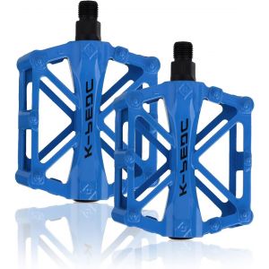 Subzonal-P&eacute;dale V&eacute;lo Aluminium P&eacute;dale De Bicyclette/Route Mountain Mountain/Bmx P&eacute;dale De V&eacute;lo Avec Super Roulement De P&eacute;dales Light Stable Plat Avec P&eacute;dale Anti-D&eacute;rapante Pour 9/16 Pouce (5 Couleurs - Neuf