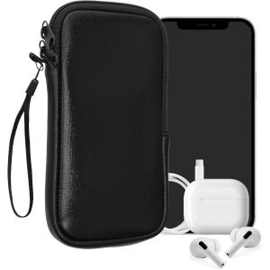 JGD-Housse Universelle Smartphone - Pochette de Protection 17,2 x 8,4 cm pour t&eacute;l&eacute;phone Portable XL - 6,7/6,8"" en n&eacute;opr&egrave;ne Noir m&eacute;tallique - Neuf