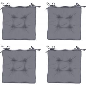 Ulteronixshop-Race Leaf Lot De 4 Coussins De Chaise De Jardin, Salle &Agrave; Manger, Salon, Cuisine, Voiture, Bureau (Gris Clair) - Neuf