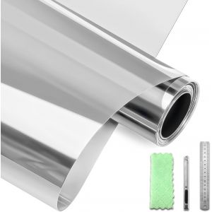 Kalanka-Film Fenêtre Anti-Regard Miroir Sans Tain, Anti Chaleur, Protection Solaire Uv, Électrostatique Pour Maisons, Bureau (Argent, 30x200cm) - Neuf