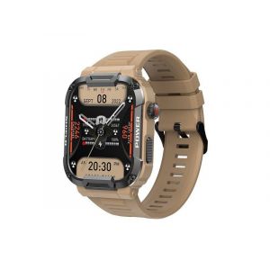 Montre Connect&eacute;e Mk66 Avec Moniteur D'activit&eacute; Et De Fr&eacute;quence Cardiaque, Bluetooth, Kaki - Neuf