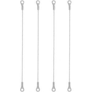 Lot de 4 c&acirc;bles de retenue de porte d'armoire en acier inoxydable - Limiteur de charni&egrave;re flexible pour porte d'armoire - Protection d'angle de porte d'armoire - Neuf