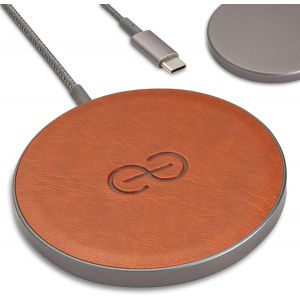 Empower Magnetic Wireless Charger Pad - Compatible Avec Magsafe Pour Iphone 16/15/14/13/12 & Qi-Certified Devices - Premium Vegan Leather [Vert] - Neuf