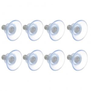 8pcs Meubles Bureau Verre Anti-Collision Pvc Ventouses Ventouse Cintre Coussin - Neuf
