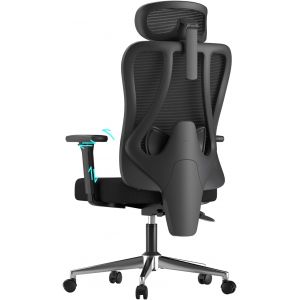 NouvelHorizonstore-P3 Pro Chaise de Bureau Ergonomique Fauteuil de Bureau - Soutien Lombaire 2D R&iquest;&iquest;glable, Appui-T&iquest;&ordm;te & Accoudoirs 3D, Inclinaison 135&iexcl;&atilde; sans Crans, Tissu Mesh Triple Couche, Noir sans - Neuf