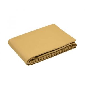 Housse De Couette En Percale De Coton Uni 240 X 220 Cm Elys&eacute;e Moutarde - Neuf