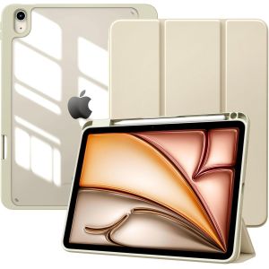LORANKA-Coque pour iPad Air 11 Pouces (M3/M2-2025/2024), iPad Air 5e/4e G&eacute;n&eacute;ration (2022/2020) 10,9"", &Eacute;tui avec Porte-Stylet, Coque Fine Arri&egrave;re Transparente, Sommeil/R&eacute;veil Auto, Lumi&egrave;re stellaire - Neuf