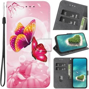 KAL-&Eacute;tui Pour Samsung Galaxy A03 Core,Coque Housse En Cuir &Agrave; Clapet Motifs Peinture Animaux Ou Fleurs Ou Papillons Antichoc Bourse Poche Pour Samsung Galaxy A03 Core,Color&eacute; -9 - Neuf