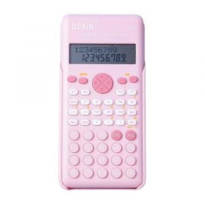 QSJ-Calculatrices scientifiques Calculatrice mathématique rose avec calculatrice multifonctionnelle 240 Écran LCD 2 lignes Idéal pour les enseignants-Rose - Neuf
