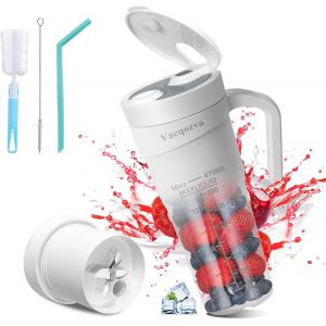 &iquest; Mini M&eacute;langeur Personnel De 470 Ml, M&eacute;langeur Portable Pour Smoothies Et Smoothies, Rechargeable Par Usb, 150 W, Sans Bpa, Gobelet M&eacute;langeur Pour Voyage, Sport, Blanc - Neuf
