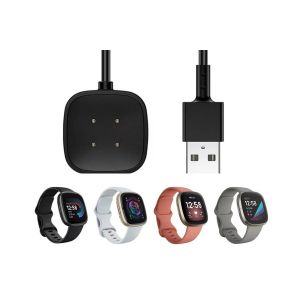 C&acirc;ble de charge USB pour montres connect&eacute;es Fitbit Inspire 3, Versa 3/4 et Sense 2/Sense - Neuf