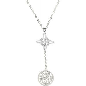 Kalanka-Collier Pour Femme Avec Pendentif Long Symboles Spirituels, N?Ud De Sorcière, Tétragramme, 7 Chakras, Yoga, Reiki, Méditation, Amulette - Neuf