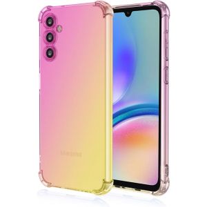 Sansh-Coque Pour Samsung Galaxy S24 (6.2"" Inches), Étui De Téléphone Portable En Silicone Tpu Souple Avec Dégradé De Couleur Transparent - Or Rose - Neuf