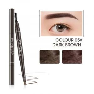 Crayon &Agrave; Sourcils &Agrave; Double Extr&eacute;mit&eacute;,5 Couleurs,Maquillage Imperm&eacute;able,Longue Dur&eacute;e,Sans Floraison,Triangle Rotatif,Stylo De Tatouage Pour Les Yeux.Dark Coffee Colo 1Pc. - Neuf