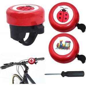 Kal-Lot De 2 Sonnettes De V&eacute;lo Pour Enfants, Filles Et Gar&ccedil;ons, Sonnettes Avec Tournevis, Pour Tricycle, V&eacute;lo De Montagne - Neuf