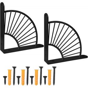 4pcs Support Equerre Murale,Équerres Étagère De Fixation Murale Support Etageres Murales Triangle Équerre Étagere Murale Equerre Murale Support D¿Étagère Pour Tablette Murale En Bois (Noir,15cm*15cm) - Neuf