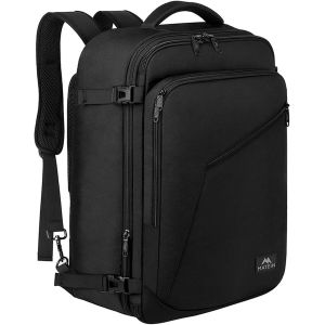 Lbgwp60-Bagage Cabine 40x30x20, Sac A Dos Voyage Cabine Avion Pour Eurowings Ryanair 40x30x20, 30l Extensible Sac De Voyage, &Eacute;tanche Bagage &Agrave; Main Femme Homme Pour &Eacute;tudiants Scolaires Travail, Noir - Neuf