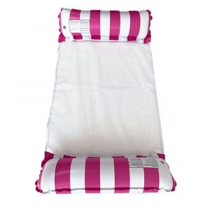 Hamac gonflable aquatique avec pompe - Rose rouge - Neuf