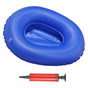 Coussin carr&eacute; gonflable, respirant et confortable, avec gonfleur, pour si&egrave;ge de toilette, bureau, chaise d'&eacute;cole ou fauteuil roulant. Soulage la pression post-partum. - Neuf