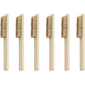 Pcs brosse en laiton,ensemble de brosses métalliques,brosse métallique avec poils en laiton 200mm,brosses métalliques en laiton,pour le nettoyage des taches de sueur,de la rouille et du nettoyage en p - Neuf