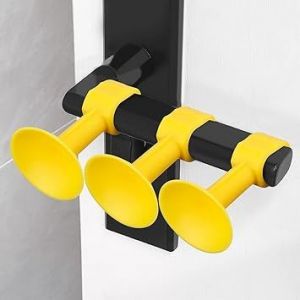 Arrêt de porte (3 pcs)(Jaune), Mur de Protection, Poignée de Porte Anti-Collision, la Porte de l'Armoire Anti-Collision, Poinçon-Porte sans s'Arrêter, pour la salle de Bains - Neuf