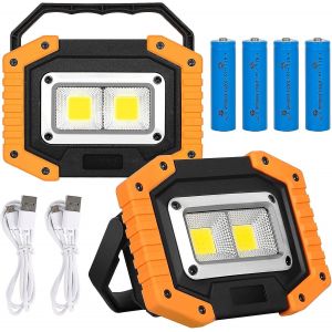 Projecteur LED rechargeable avec batterie, batterie externe, 3 modes, &eacute;tanche - Neuf