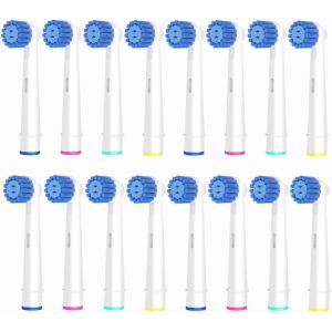 Kalanka-Lot De 16 Brossettes Sensitive Compatibles Avec Les Brosses &Agrave; Dents &Eacute;lectriques Oral B, Poils Souples Pour Un Nettoyage Sup&eacute;rieur Et Doux - Neuf