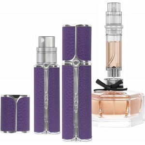 Sansh-Af01pe Vaporisateur Parfum, 5 Ml Flacon Rechargeable, Vaporisateur De Voyage Portable, Adapté Au Sac À Main, Au Voyage, Pour Femmes Et Hommes (Violet) - Neuf