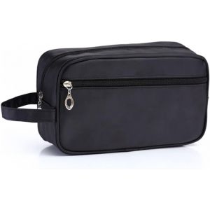 MAA-Trousse de toilette pour homme, trousse de toilette de voyage portable étanche pour gym, rasage, douche, salle de bain, maquillage, trousse de toilette avec poignée pour homme et femme, Noir , Lo - Neuf