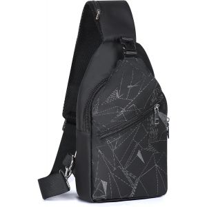 RFCBC-Sac à dos à bandoulière pour homme et femme - Imperméable - Petit sac à dos pour voyage, randonnée, Noir , taille unique - Neuf
