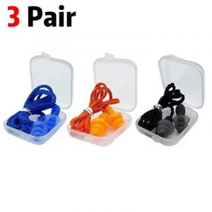 Euty-Bouchons D'oreille Filaires Bouchons D'oreilles En Silicone Réutilisables Avec Écouteurs À Bande De Ficelle Pour Dormir Étudier Natation Embouts Antibruit-3 Pair Mixed - Neuf