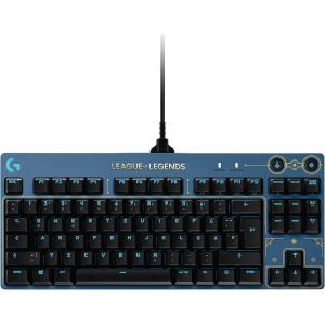 Logitech 920-010534 G Pro Clavier, League Of Legends Edition, Usb, Qwerty, Allemand, Noir/Bleu/Or - Neuf